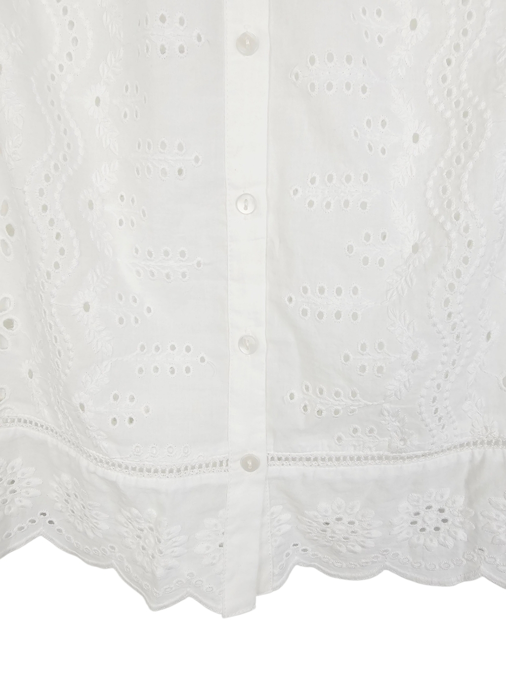 Jennifer & Grace White Embroidered Eyelet Top NWT - Picture 10 of 12